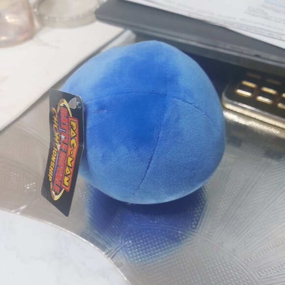 Dark or Royal Blue Pac Man Plush Chompionship Cute Plushes Mini Size - Picture 6 of 8